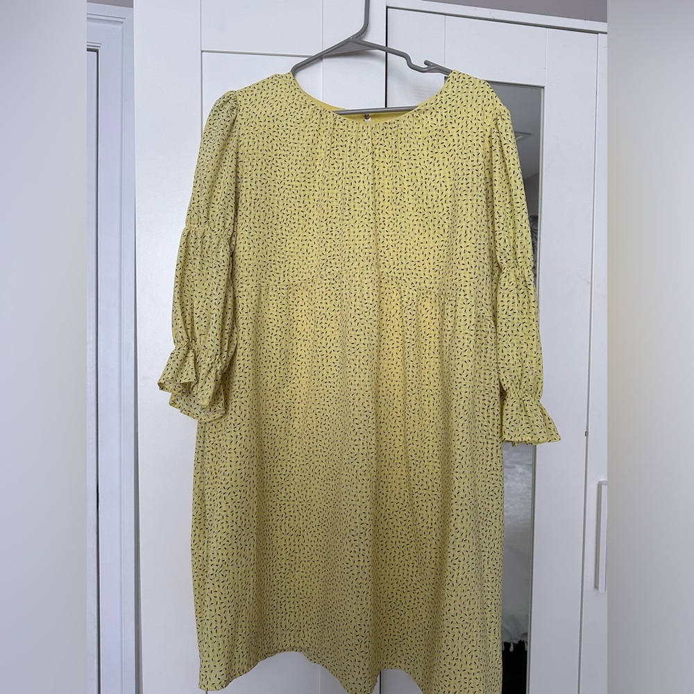 Who What Wear Yellow Long Sleeve Dress
